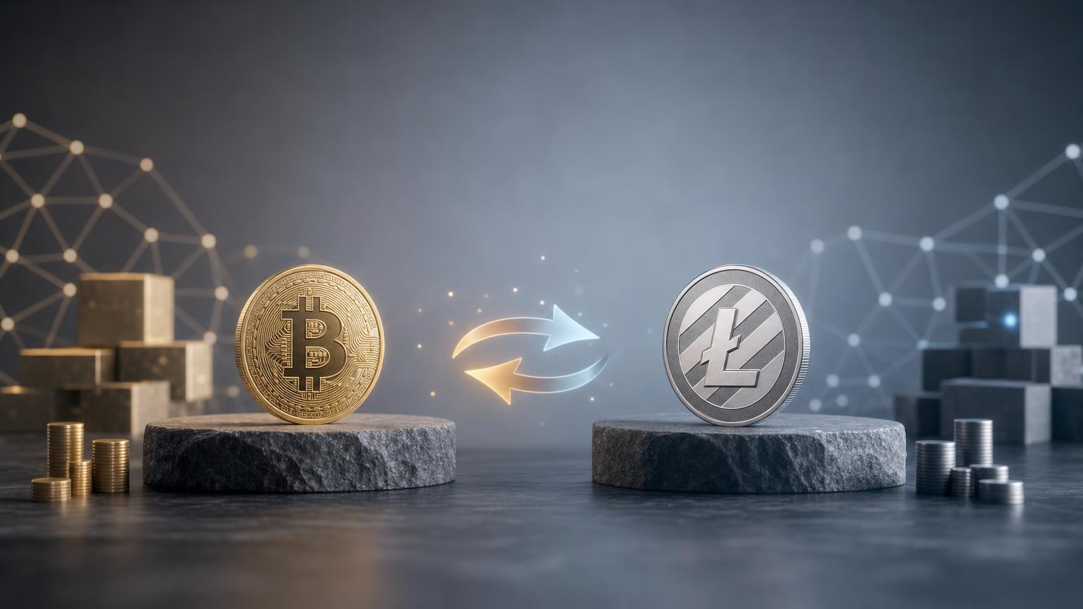 Сравнение переводов Bitcoin и Litecoin по времени подтверждения, загрузке блокчейна и размеру сетевой комиссии